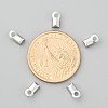 Tarnish Resistant 304 Stainless Steel Fold Over Crimp Cord Ends STAS-M009-01A-4