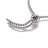 Non-Tarnish 304 Stainless Steel Slider Bracelets Bracelet/Bolo Bracelets Making STAS-F222-030-2
