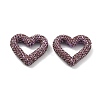 Heart Shape Polymer Clay Rhinestone Beads CLAY-NH0001-09A-05-1