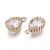 Brass Clear Cubic Zirconia Charms X-KK-S359-129-B01-RS-3