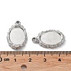 Non-Tarnish 304 Stainless Steel Pendant Cabochon Settings STAS-M323-57P-3
