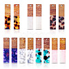 14Pcs 7 Colors Opaque Resin & Walnut Pendants RESI-TA0003-50-2