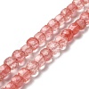 Cherry Quartz Glass Beads Strands G-H078-C23-01-1