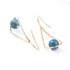 Natural Apatite Dangle Earrings EJEW-JE03595-05-3