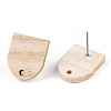 Ash Wood Stud Earring Findings EJEW-N017-011K-3