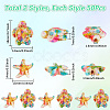 100Pcs 2 Styles Synthetic Turquoise Dyed Beads G-SC0003-28B-2
