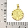 Virgin Mary Theme Rack Plating Brass Micro Pave Cubic Zirconia Pendants KK-C074-23G-03-3