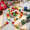 200Pcs 4 Colors Painted Natural Wood Beads WOOD-SZ0001-06-5