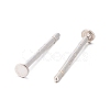 925 Sterling Silver Flat Pad  Stud Earring Findings STER-K167-045A-S-2