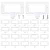 25Pcs Rectangle Zinc Alloy Label Frame Card Holder AJEW-FH0008-75A-1