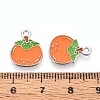 Fruit Alloy Enamel Charms PALLOY-S058-01P-21-3