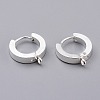 201 Stainless Steel Huggie Hoop Earrings Findings X-STAS-A167-01A-S-1