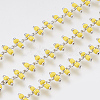 Handmade Brass Beaded Curb Chains CHC-R131-13-1