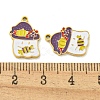 Halloween Theme Ion Plating(IP) 304 Stainless Steel Enamel Pendants STAS-M011-01D-3