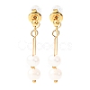 304 Stainless Steel Round Tassel Stud Earrings EJEW-K268-89G-4