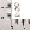 Initial Letter Brass with Cubic Zirconia Charms KK-Q814-26I-P-3