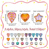 150Pcs 3 Styles Electroplate Glass Beads GLAA-AR0001-71-2