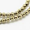 Round Non-magnetic Synthetic Hematite Beads Strands X-G-D617-2mm-27-2