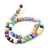 Round Handmade Millefiori Glass Beads Strands LK-R004-82-2