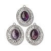 Natural Amethyst Oval Pendants STAS-L080-010P-03-1