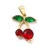 Brass Cubic Zirconia Pendants X-KK-I695-067G-1