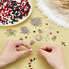 Wood Rosary Beaded Style Necklaces Bracelet Making Finding Kit DIY-PH0021-65-3