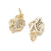 Brass Micro Pave Cubic Zirconia Pendants KK-D235-19G-03-2