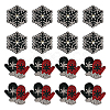 16Pcs 2 Style Christmas Theme Gloves & Snowflake Shape Non-woven Fabrics Appliques PATC-FG0001-40-1