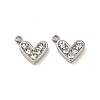 304 Stainless Steel Pendants STAS-L025-005P-01-1
