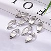 Tarnish Resistant Curved Oval with Heart 201 Stainless Steel Links connectors STAS-R071-26-6