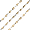 Two Tone 304 Stainless Steel Cuboid Link Chains CHS-G050-02GP-1