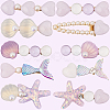 2 Bags 2 Styles Resin & Alloy Alligator Hair Clips AJEW-CY0001-39C-7