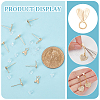 6 Pairs Brass Stud Earring Finding KK-BC0011-90-4