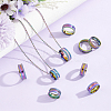 18Pcs 9 Size 201 Stainless Steel Grooved Finger Rings Set for Men Women STAS-UN0045-59B-M-2