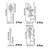 14Pcs 4 Style Alloy Rhinestone Hair Bobby Pins MRMJ-CA0001-36-2