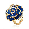 Adjustable Alloy Rhinestone Finger Rings for Women LS-TP7794-2-1