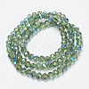 Electroplate Glass Beads Strands EGLA-A034-T4mm-I01-2