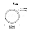 304 Stainless Steel Keychain Clasp Findings STAS-YW0001-80-2