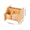 Beech Wood Cosmetic Drawer Storage Organizer Box OBOX-WH0004-13-2