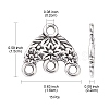 Tibetan Style Alloy Chandelier Component Links FIND-YW0003-90-3