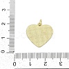 Brass Pave Synthetic Opal Heart Pendants KK-I723-20G-3