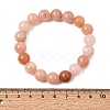 10.5MM Natural Dyed & Heated Chalcedony Round Beaded Stretch Bracelets for Women GG-CBA3F02-14B-5