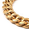 Ion Plating(IP) 304 Stainless Steel Curb Chains Bracelet with Crystal Rhinestone BJEW-E009-05G-02-2