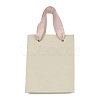 Paper Gift Tote Bags with Pink Ribbon Handles ABAG-K004-03-1