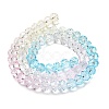 Transparent Painted Glass Beads Strands LS-DGLA-A034-T8mm-A21-5