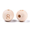 Unfinished Natural Wood European Beads WOOD-S045-141A-8-2