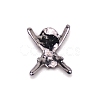 Alloy Skull Cabochons MRMJ-WH0078-03-2