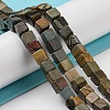 Natural Polychrome Jasper/Picasso Stone/Picasso Jasper Beads Strands G-Q1008-B13-4