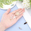 Top Golden Plated Natural & Synthetic Mixed Gemstone Pointed Pendants G-PH0001-05-3