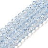 Transparent Baking Paint Glass Beads Strands DGLA-A034-T6mm-D13-1
